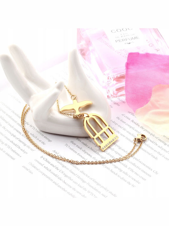 Gold Necklace Chain Stainless Steel Free Bird