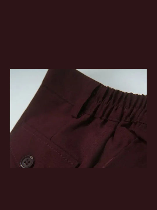 Online Baptism Suit with Vest for Boy Burgundy