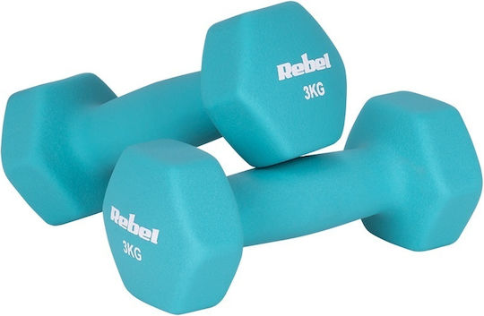Rebel Set Haltere Hexagonale din Neopren 10 Bucăți Greutate Totală 30kg
