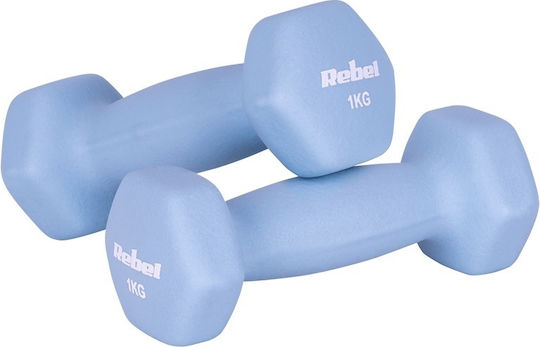 Rebel Set Haltere Hexagonale din Neopren 10 Bucăți Greutate Totală 30kg