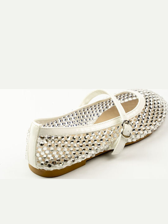 Damen Ballerinas in Weiß Farbe