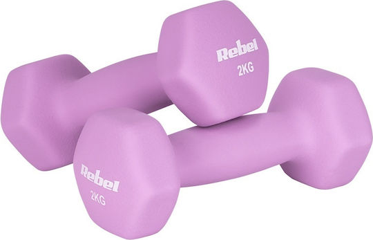 Rebel Set Haltere Hexagonale din Neopren 10 Bucăți Greutate Totală 30kg