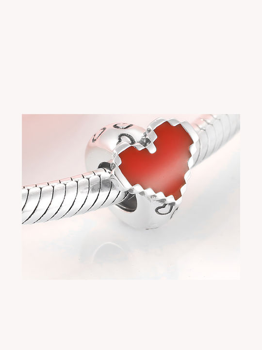 Pandora Charms Stopper Red Heart Silver 925 Charms Trusky