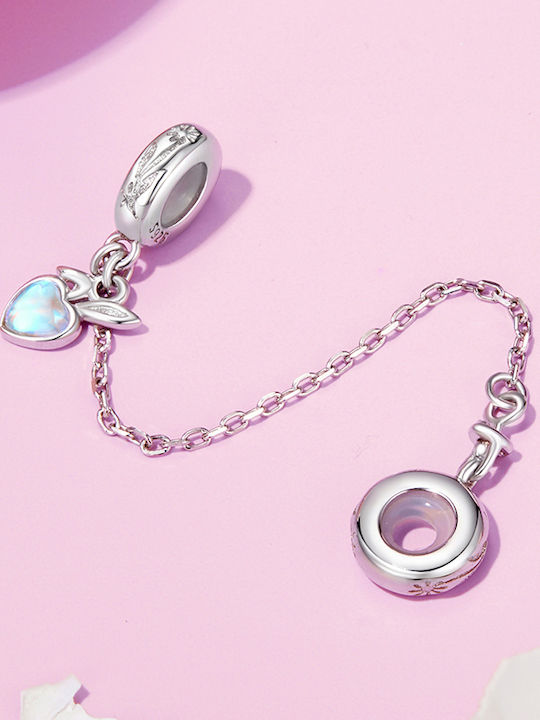 Pandora Charms Safety Chain Heart Silver 925 Charms Trusky