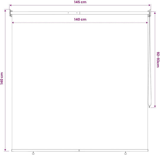 vidaXL vidaXL Ρollo Rollos Mερικής Συσκότισης Μπλε Π140xΥ140εκ