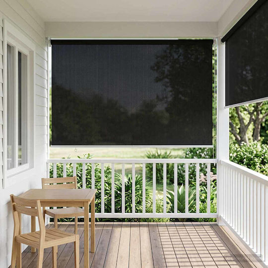 vidaXL Roller Blinds Partial Blackout Black W140xH140cm 42036068