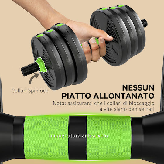 Sportnow Dumbbell Set with Bar 20kg