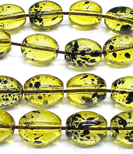 Roloi Komboloi Worry Beads with 17 Beads Length 33cm Yellow