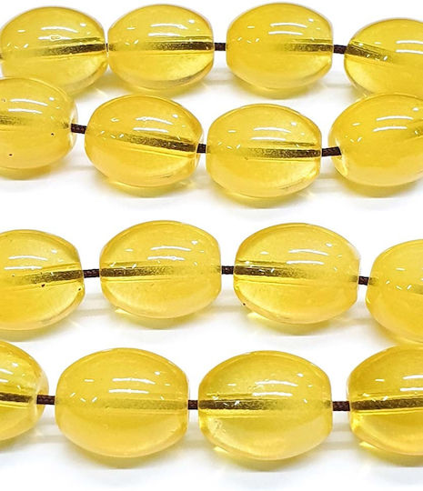 Roloi Komboloi Worry Beads with 17 Beads Length 35cm Yellow