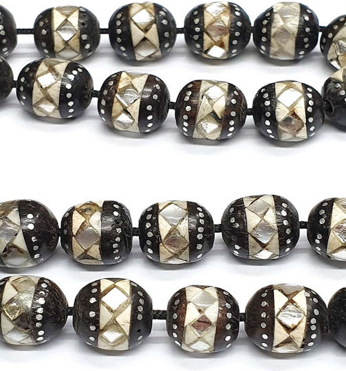 Roloi Komboloi Worry Beads with 29 Beads of Ebony Length 28cm Multicolour