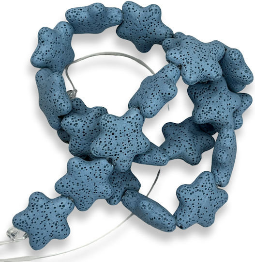 Natural Lava Starfish Blue Petrol 20mm – Series 40cm
