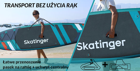Skatinger Jade Φουσκωτή Σανίδα SUP με Μήκος 3.2m Γαλάζια