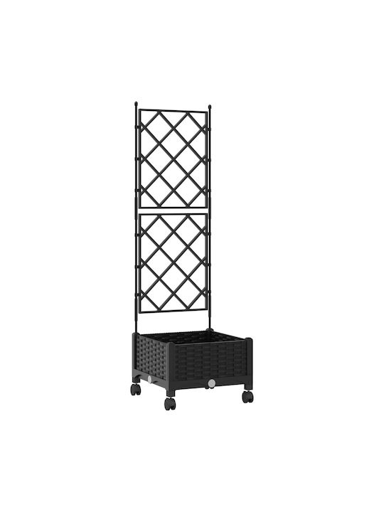 vidaXL Kunststoff Blumenkasten Schwarz 40x40x131,5cm