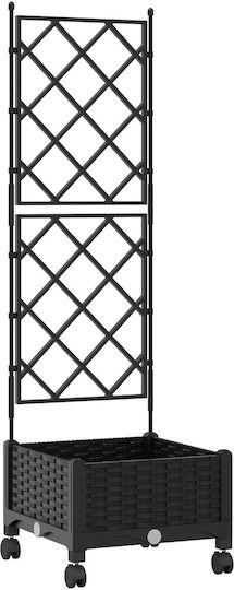 vidaXL Kunststoff Blumenkasten Schwarz 40x40x131,5cm