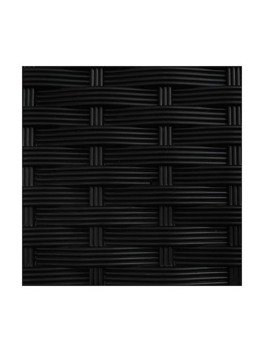 vidaXL Set 3 Planter Box-uri Din Plastic Negru