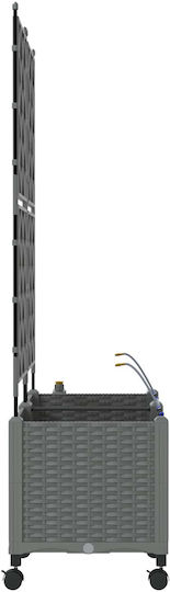 vidaXL Set of 2 Plastic Light Grey Planter Boxes