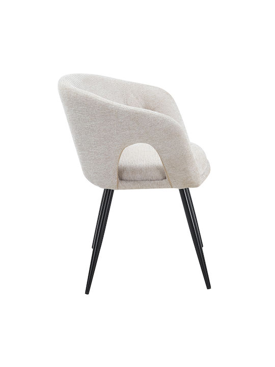 Cornel Dining Armchairs with Fabric Upholstery Beige 2pcs 59x59x81cm
