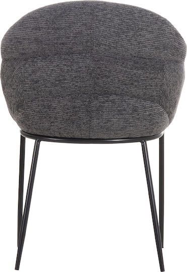 Drenny Dining Armchairs with Fabric Upholstery Grey 2pcs 62x63x85cm