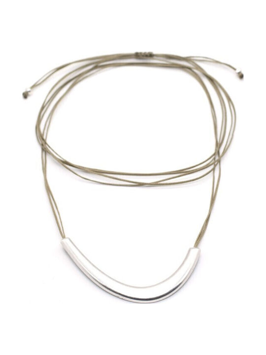 Irmelia Knitted Beige Necklace