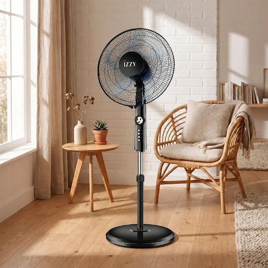 Izzy IZ-9005+ Pedestal Fan 70W Fan Diameter 40cm Black