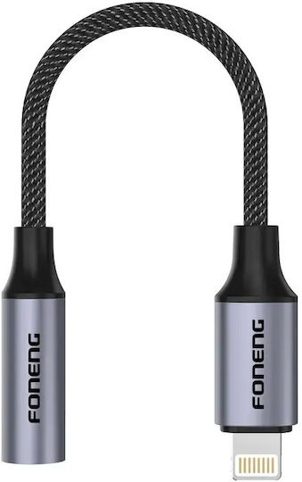 Foneng Adapter Bm30 Lightning 3.5mm Jack 0.14m Black