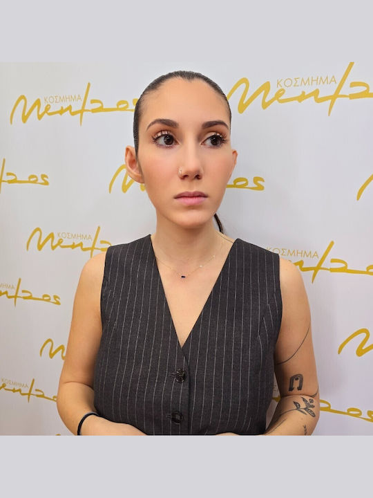 Mentzos Κολιέ με σχέδιο Δάκρυ από Χρυσό 14Κ Μπλε