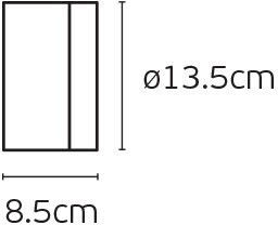 VK Lighting Wall Lamp with Integrated LED and Warm White Light Grey