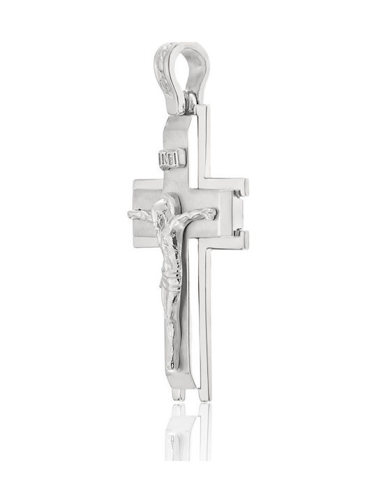 Fa Cad'oro Männlicher Kreuz aus Silber Ohne Kette AKR1308