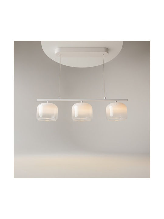 Maytoni Spirito Lumini Suspendate Înălțime Reglabilă Alb LED cu Lumină Alb Cald 80x18cm