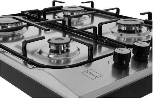 Stella STKGIX-04IN Kochplatte Für Flüssiggas Mit 4 Kochfelder Inox