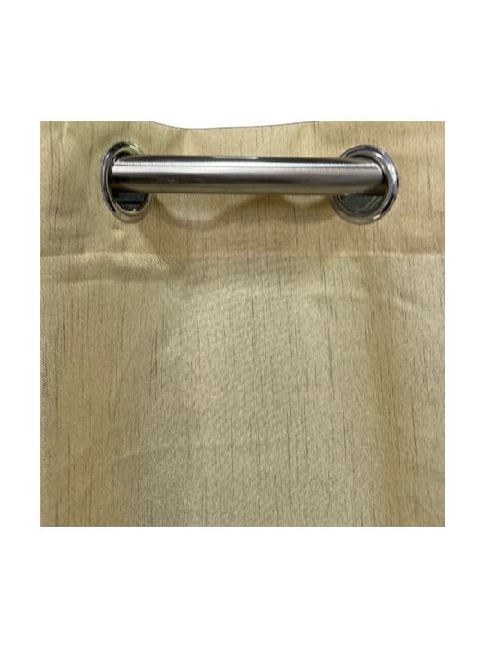 To megalo pazari Curtain With Grommets Beige-Yellow 270x280cm