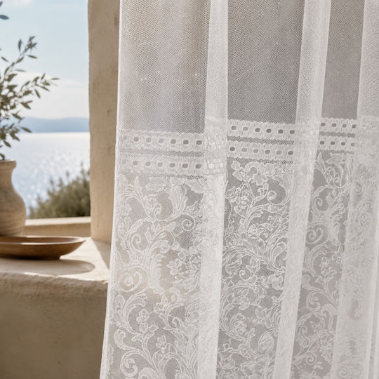 My Home Luxury Curtains With Grommets White 270x270cm