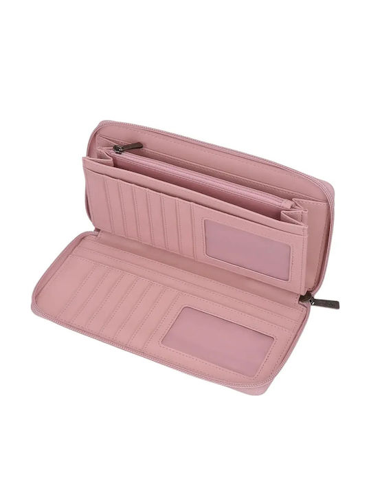 Paola Μεγάλο Γυναικείο Πορτοφόλι με RFID Ροζ