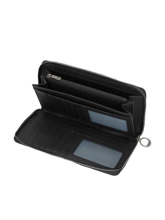 Aura Large Fabric Women's Travel Wallet Black