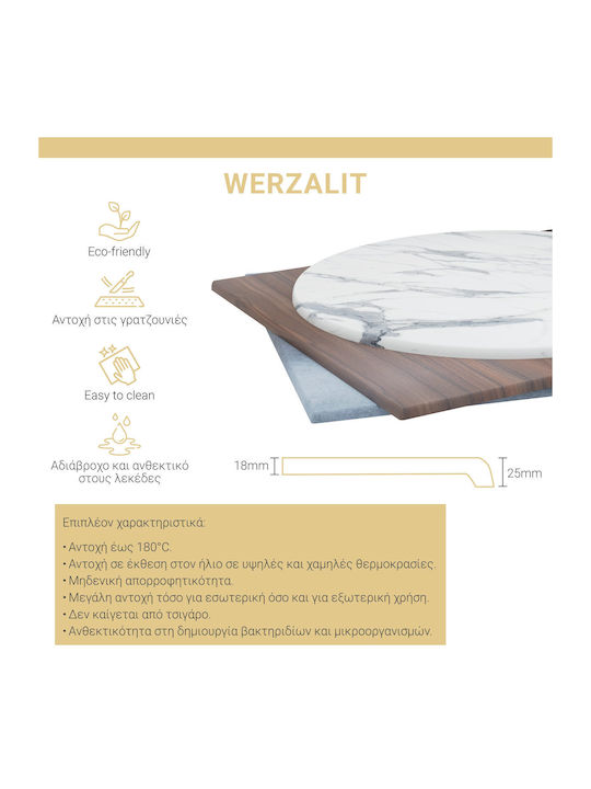 Pakketo Noble Επιφάνεια Τραπεζιού Werzalit 70x70x2.5cm 215-000067 Pakketo Noble Επιφάνεια Τραπεζιού Werzalit 70x70x2.5cm 215-000067