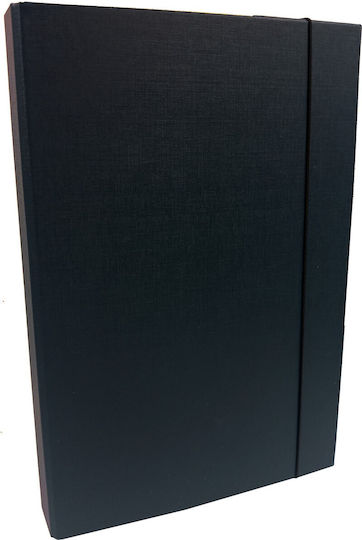 A4 Folder Elastic Band Black 40mm Delfin