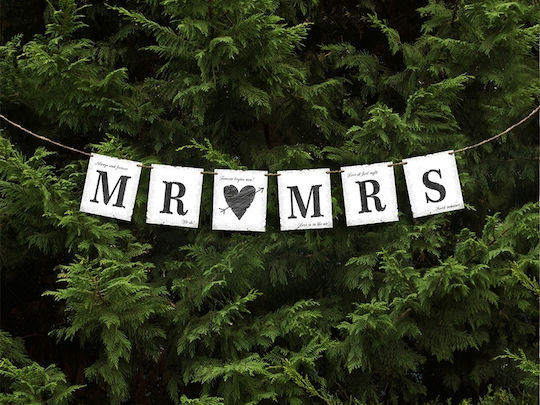 Mr Mrs Banner 77cm 1pc
