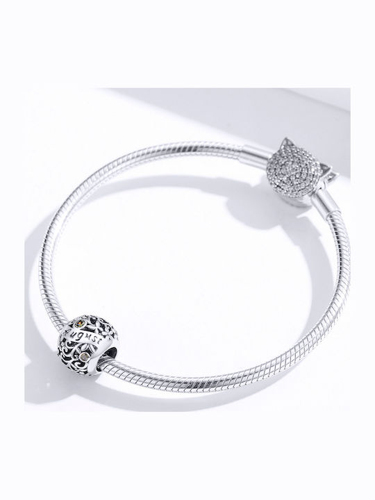 Trusky Charm with Stones from Silver with Zircon Trusky Charm with Stones from Silver with Zircon