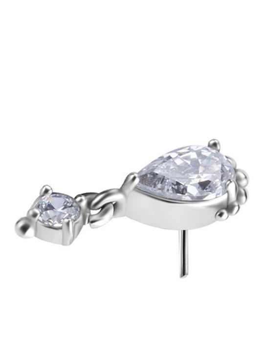 Crazy Needles Charm from Silver with Zircon
