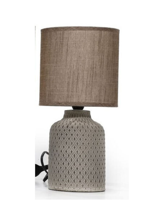 AGC Ceramic Table Lamp with White Shade and Base