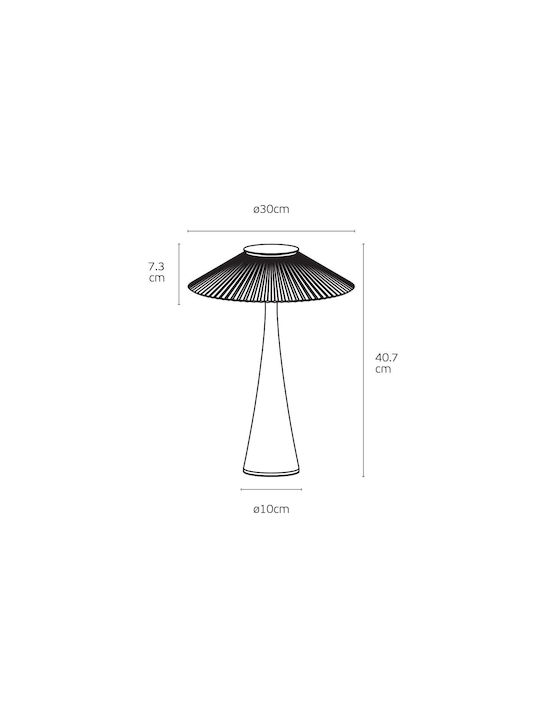 Metal Table Lamp LED with Gold Shade and Base