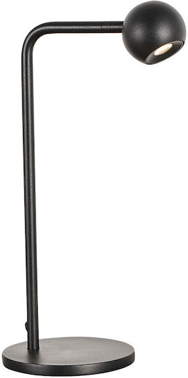 Metal Table Lamp LED with Black Shade and Base