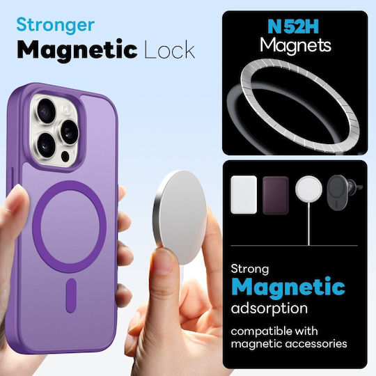 Northjo Protection Set 5 in 1 360 Full Cover Plastic Purple iPhone 14 Pro