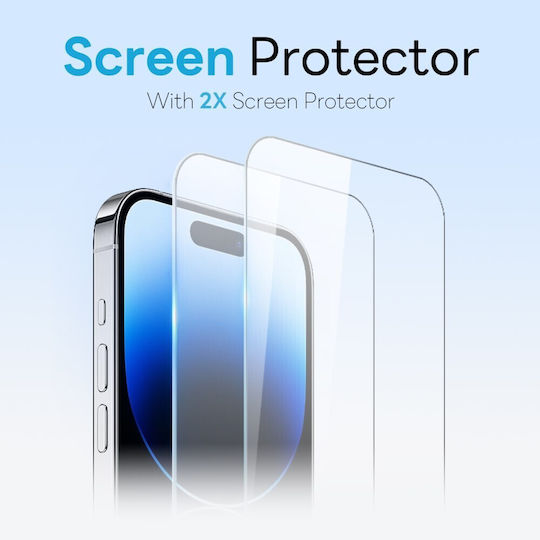 Northjo Σετ Προστασίας 5 1 360 Full Cover Πλαστικό Μαύρο (iPhone 14 Pro)