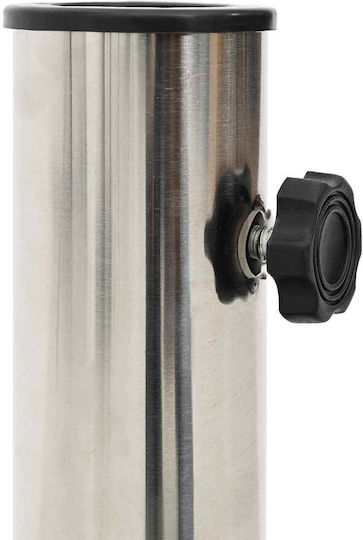 vidaXL Klappbarer Schirmständer Metallisch mit Rädern Granit 44,5x44,5x4cm