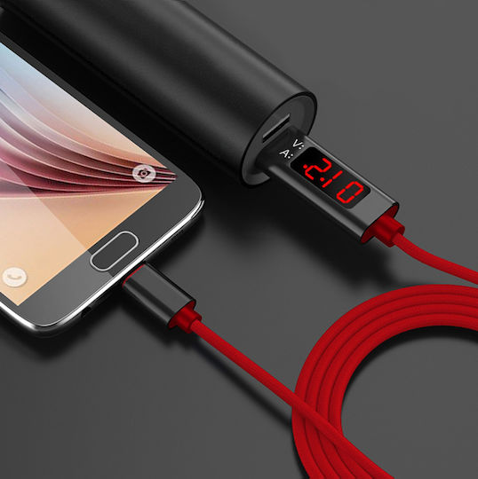 Reinforced Fast Micro Usb Cable Led Meter Koanni
