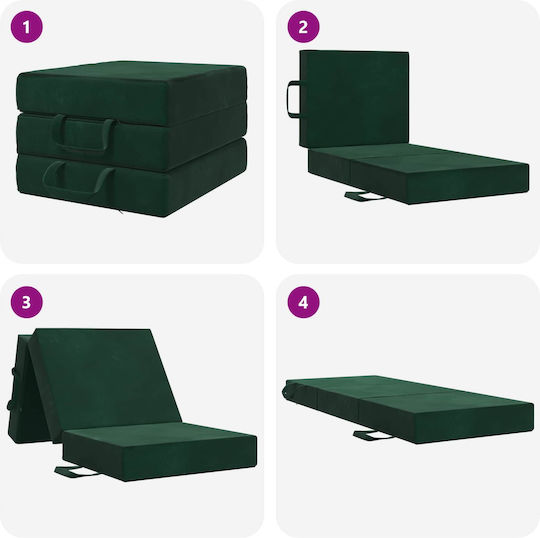 Multifunctional Bean Bag Sofa Dark Green 90x63x45cm