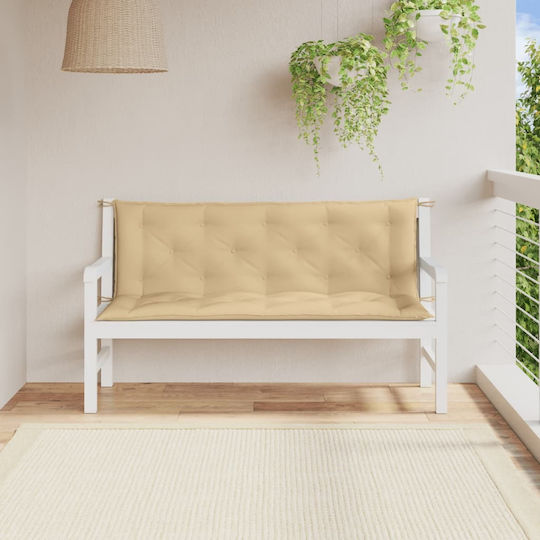 vidaXL Perne De Canapea De Grădină Cu Spătar Bej Melanj 2 Buc 50x150 Cm