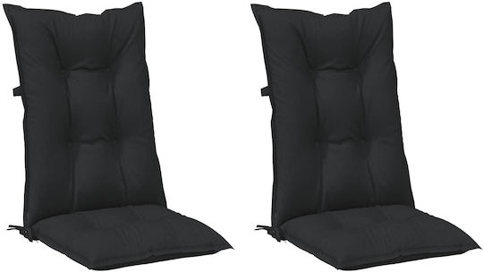 vidaXL Perna Scaunului De Grădină Cu Spătar Melanj Negru 2 Buc 50x120 Cm