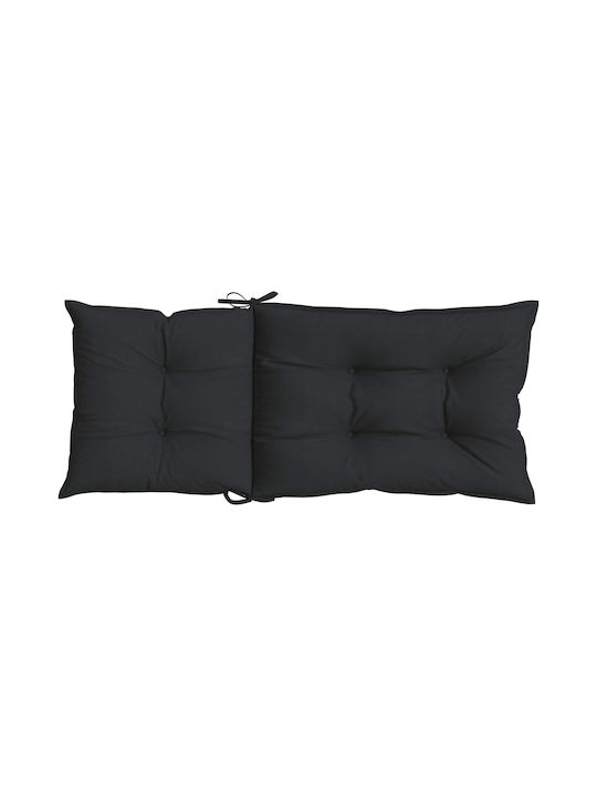 vidaXL Perna Scaunului De Grădină Cu Spătar Melanj Negru 2 Buc 50x120 Cm